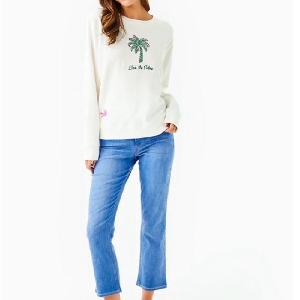 Lilly Pulitzer Deck the Palms Ballad sweatshirt
